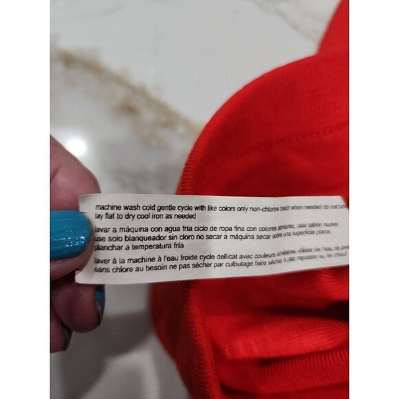 Eloquii Maxi Skirt Red Knit Side Slit Stretchy Women's 18 20 - Picture 7 of 7